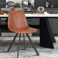 Stoel TILLY PU Cognac