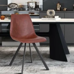 Stoel TILLY PU Donkerbruin