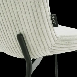 Stoel ZOEY Beige Ribfluweel