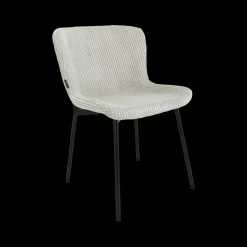 Stoel ZOEY Beige Ribfluweel