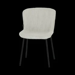 Stoel ZOEY Beige Ribfluweel