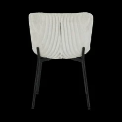 Stoel ZOEY Beige Ribfluweel