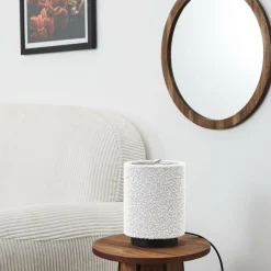 Tafellamp BOUCLIZ Laag Zwart/Kap Beige