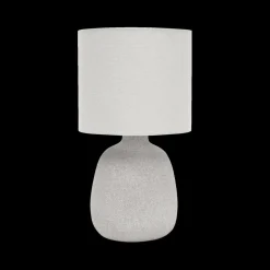 Tafellamp CELXIA Ker. Grijs Kap Wit