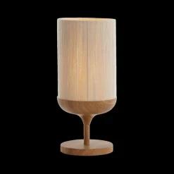 Tafellamp DANIA Houtlook/Touw Crème