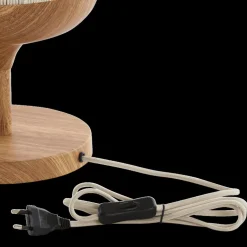 Tafellamp DANIA Houtlook/Touw Crème