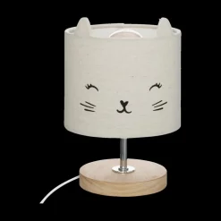 Tafellamp KATJE Hout/Kap Grijs