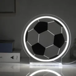 Tafellamp LED SIGN Voetbal Wit