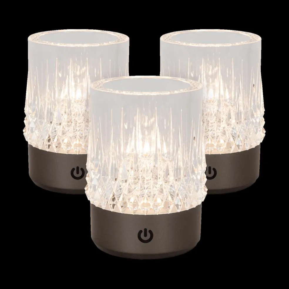 Tafellamp LILI Ø8 S/3 Zwart Chroom