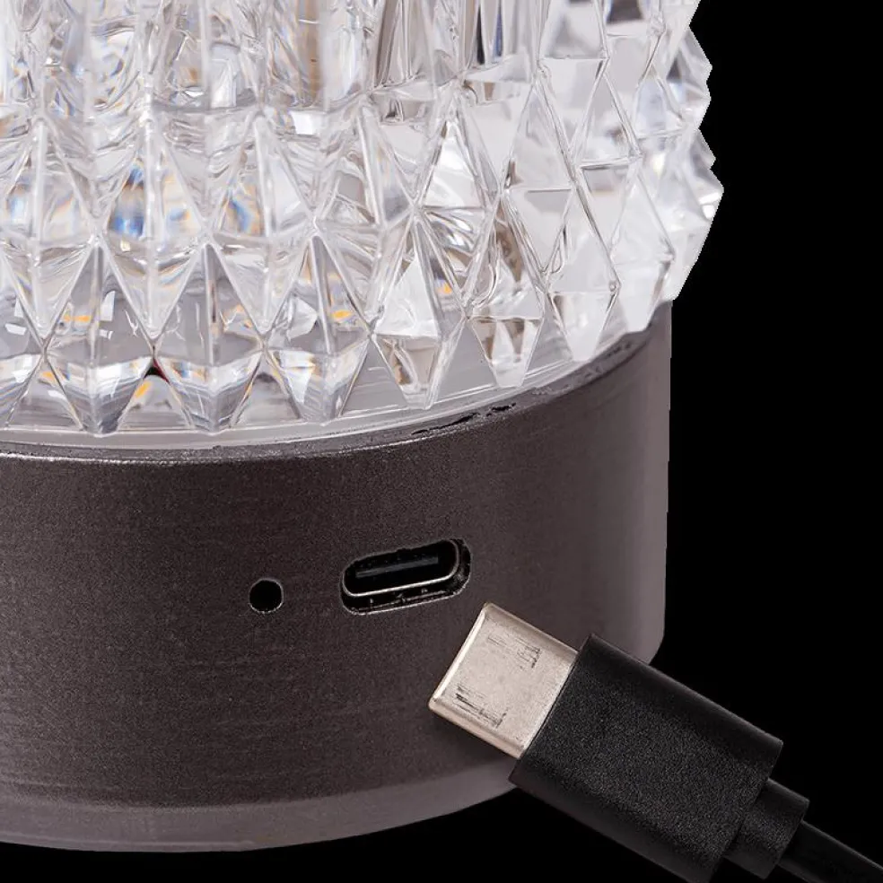 Tafellamp LILI Ø8 S/3 Zwart Chroom