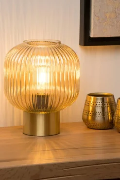 Tafellamp MALOTO Amber/Messing