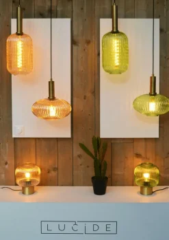 Tafellamp MALOTO Amber/Messing