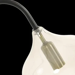 Tafellamp RAKEL Mat Zwart/Glas Smoke