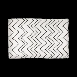 Tapijt TUFFTE Katoen 120 Zigzag Nat/Zw