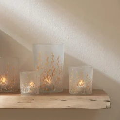 Theelichthouder SALLY Glas Oranje/Transp. XS