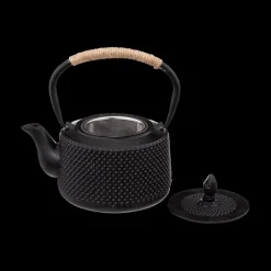 Theepot FLORRA Gietijzer Zwart 1l
