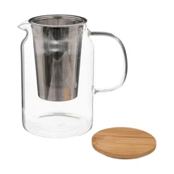 Theepot MIA Incl. Infuser Glas/Hout 90cl