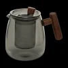 Theepot TWISTE 80cl Glas Grijs/Hout