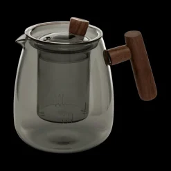 Theepot TWISTE 80cl Glas Grijs/Hout