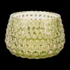 TL-Houder COLZI Glas Groen/Gouden Dots