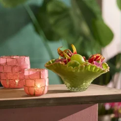 TL-Houder DRONERO L Glas Roze