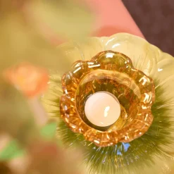 TL-Houder FLOWALY Glas Geel