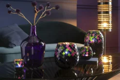 TL-Houder MOZAIK Glas Paars M