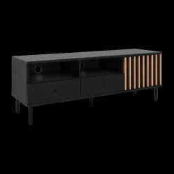 Tv-Meubel ERNESTO 2xNIS-2L-D B 138 Artisan Eik/Zwart