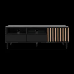 Tv-Meubel ERNESTO 2xNIS-2L-D B 138 Artisan Eik/Zwart