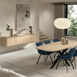 Tv-Meubel NESTOR Eik/Zwart B215