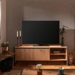 TV-meubel ROCKY Artisan Eik Anthraciet B160