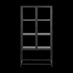 Vitrinekast BOKSKAP Ash Black B77