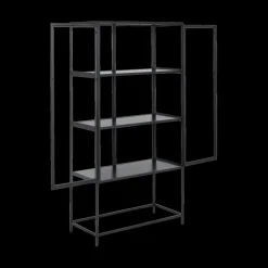 Vitrinekast BOKSKAP Ash Black B77