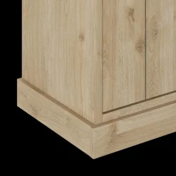 Vitrinekast CASTELLO 2 Glasdeuren / 3 Nissen B240 Lichte Eik