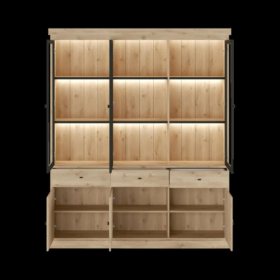 Vitrinekast CASTELLO B182 Lichte Eik