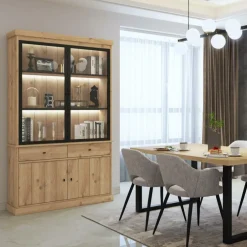 Vitrinekast CASTELLO B124 Lichte Eik