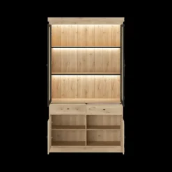 Vitrinekast CASTELLO B124 Lichte Eik