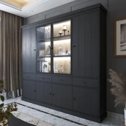 Vitrinekast CASTELLO B240 Zwarte Eik