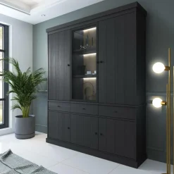 Vitrinekast CASTELLO B182 Zwarte Eik