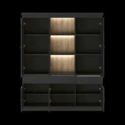 Vitrinekast CASTELLO B182 Zwarte Eik