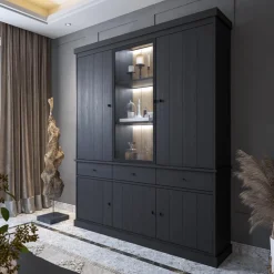 Vitrinekast CASTELLO B182 Zwarte Eik