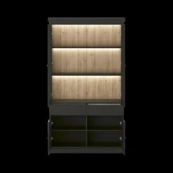 Vitrinekast CASTELLO B124 Zwarte Eik