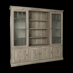 Vitrinekast COTTON Kristal Eik Licht Bruin B215