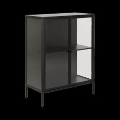 Vitrinekast SPARROW Metaal Zwart