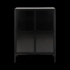 Vitrinekast SPARROW Metaal Zwart