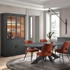 Vitrinekast WINSTON Zwart B122