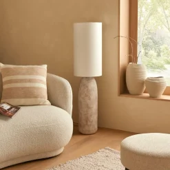 Vloerlamp KEHAY Keramiek Beige