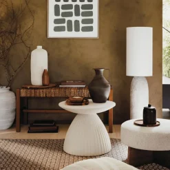 Vloerlamp KEHAY Keramiek Beige