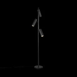 Vloerlamp SOKA 3Del. Metaal Zwart