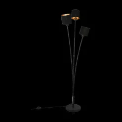 Vloerlamp TOMMY 3Del. Met. Mat Zwart